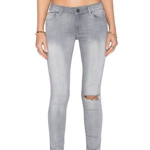 DL1961 Emma Power Legging Denim distressed jeans gray 25